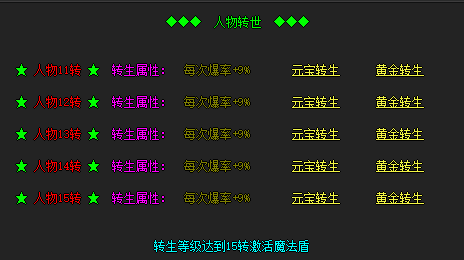 网通传奇私服网中人物转生截图